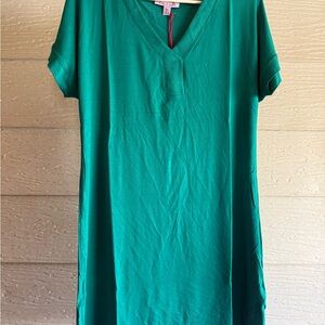 Hale Bob Green Short Sleeve Relaxed sleep shirt dress
